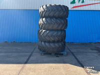 Wheels, Tyres, Rims & Dual spacers Michelin 4x 480/80R26 XMCL JCB 12-g 65%