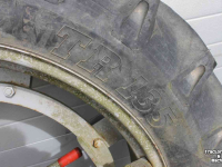 Wheels, Tyres, Rims & Dual spacers Molcon 12.4-36 BKT TR-135 buitenband met Molcon 3-ster dubbelluchtwielen