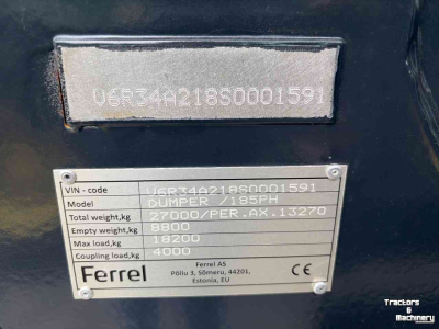 Dumptrailer  Ferrel Kipper 185PH