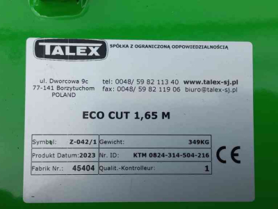 Mower Talex Eco cut 1.65