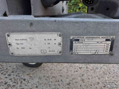 Car trailer up to 3500 Kg  Kuiphuis 3500kg autoaanhanger met oprijplaten