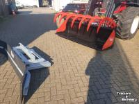 Rubber yard scraper Qmac Modulo rubber mestschuif met aanbouwklem