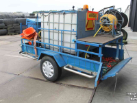 Car trailer up to 3500 Kg  Spuitaanhanger enkelas met IBC watertank en slanghaspels