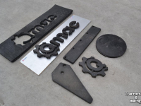 Rubber yard scraper Qmac RUBBERMAT STAAL 1.80