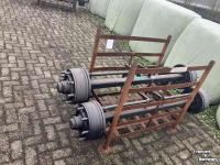 Diverse new spare-parts Jako FAD assen , 130-120-90-70mm vierkant NIEUW