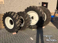 Wheels, Tyres, Rims & Dual spacers Trelleborg TM800 480/65R28 en 600/65R38 vaste velgen