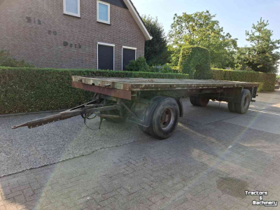 Agricultural wagon  Platte balen wagen 7.70x2.50