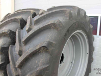 Wheels, Tyres, Rims & Dual spacers Michelin 710/60R42 Xeobib trekkerbanden achterbanden wielen velgen 8-gaats tractorbanden