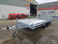 Low loader / Semi trailer  Hulco TERRAX Machinetransporter 3500 kg 394x180 Go Getter uitvoering