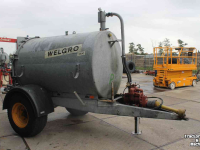 Slurry tank Welgro 3500 liter vacuumtank waterwagen mesttank giertank slanghaspel