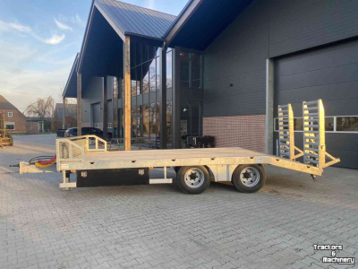 Low loader / Semi trailer Heuvelmans Oprijwagen machinetransporter