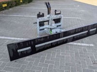 Rubber yard scraper Zocon 1.80 mtr Giant + 3-punts aansluiting / Rubberschuif / Modderschuif / Erfschuif / Mestschuif / Sneeuwschuif