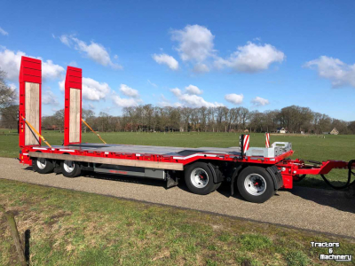 Low loader / Semi trailer  Twente Trailer 4 asser Dieplader Nieuw