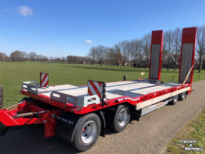 Low loader / Semi trailer  Twente Trailer 4 asser Dieplader Nieuw