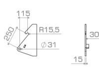 Other attachments and accessories Qmac Aanlashaken voor KRAMER 250 - 350 RECHTE uitvoering - incl. aanslagen