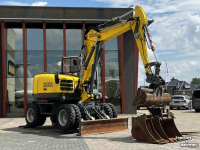 Excavator mobile Wacker Neuson EW 100 Airco Powertilt 3 Bakken Palletvork  Steunpoten