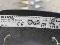 Hedge trimmer Stihl HS45 heggenschaar heggenknipper heggensnoeier hegschaar benzine