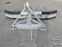 3-point scraper blade Qmac Rubberschuif met tandkrans verstelling